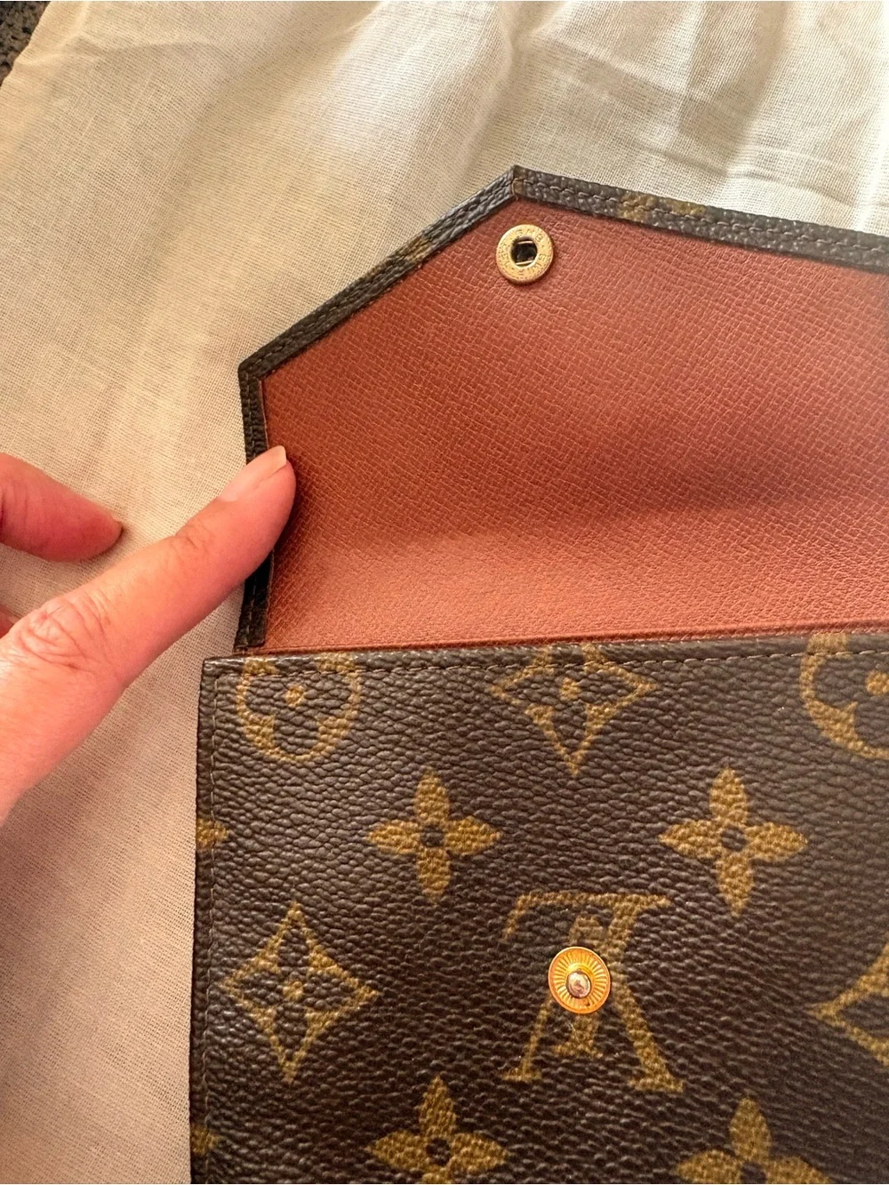 Vintage Louis Vuitton Monogram Compact Wallet made in France